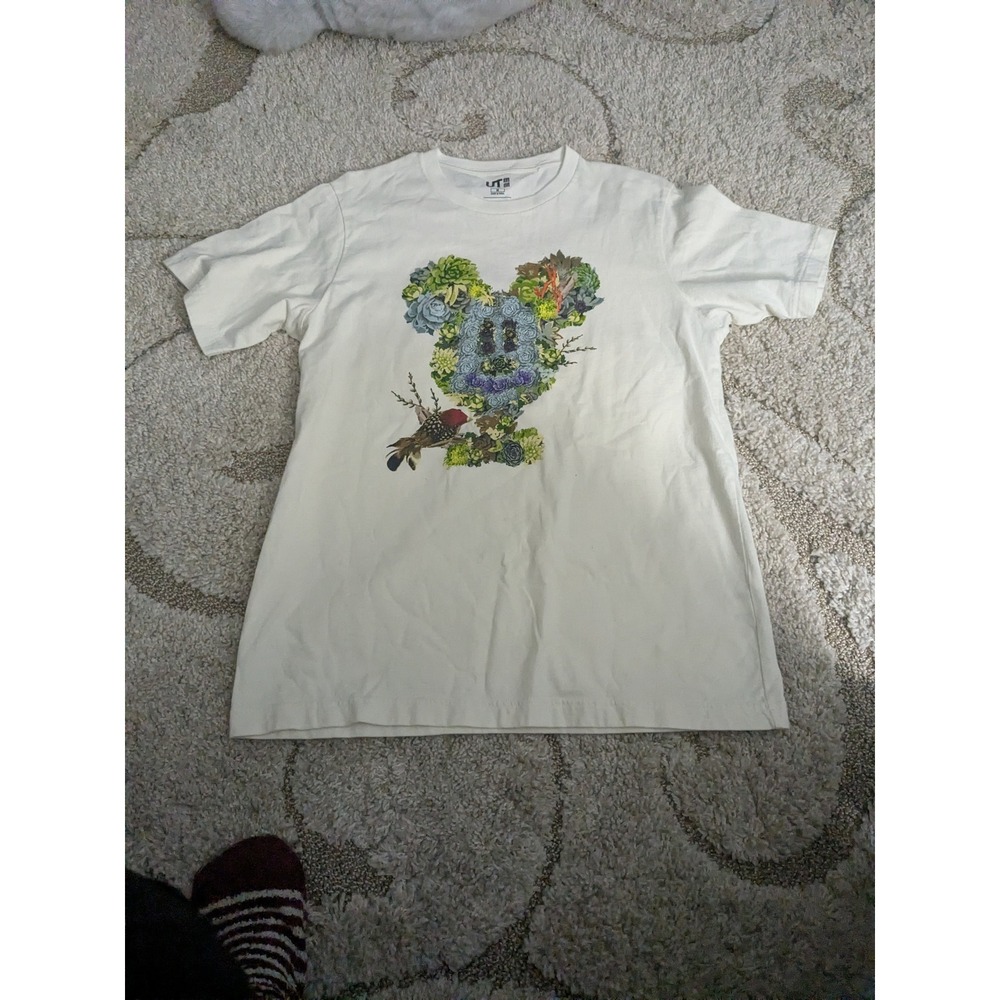 Uniqlo‎ UT Disney Mickey Mouse Succulent Floral food and wine